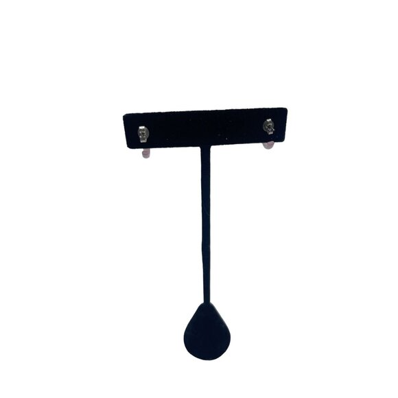 Dainty Light Pink Mini Hoop Earrings Child 1/2 inch - Picture 4 of 7